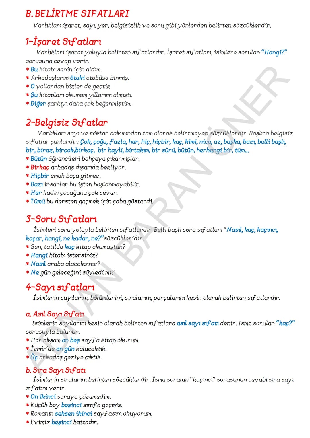 # İÇİNDEKİLER
## 1. SÖZCÜKTE ANLAM
### A. Kelime ve Kelime Gruplarımın Anlam Özellikleri
1. Gerçek (Temel) Anlam
2. Yan anlam
3. Mecaz Anla