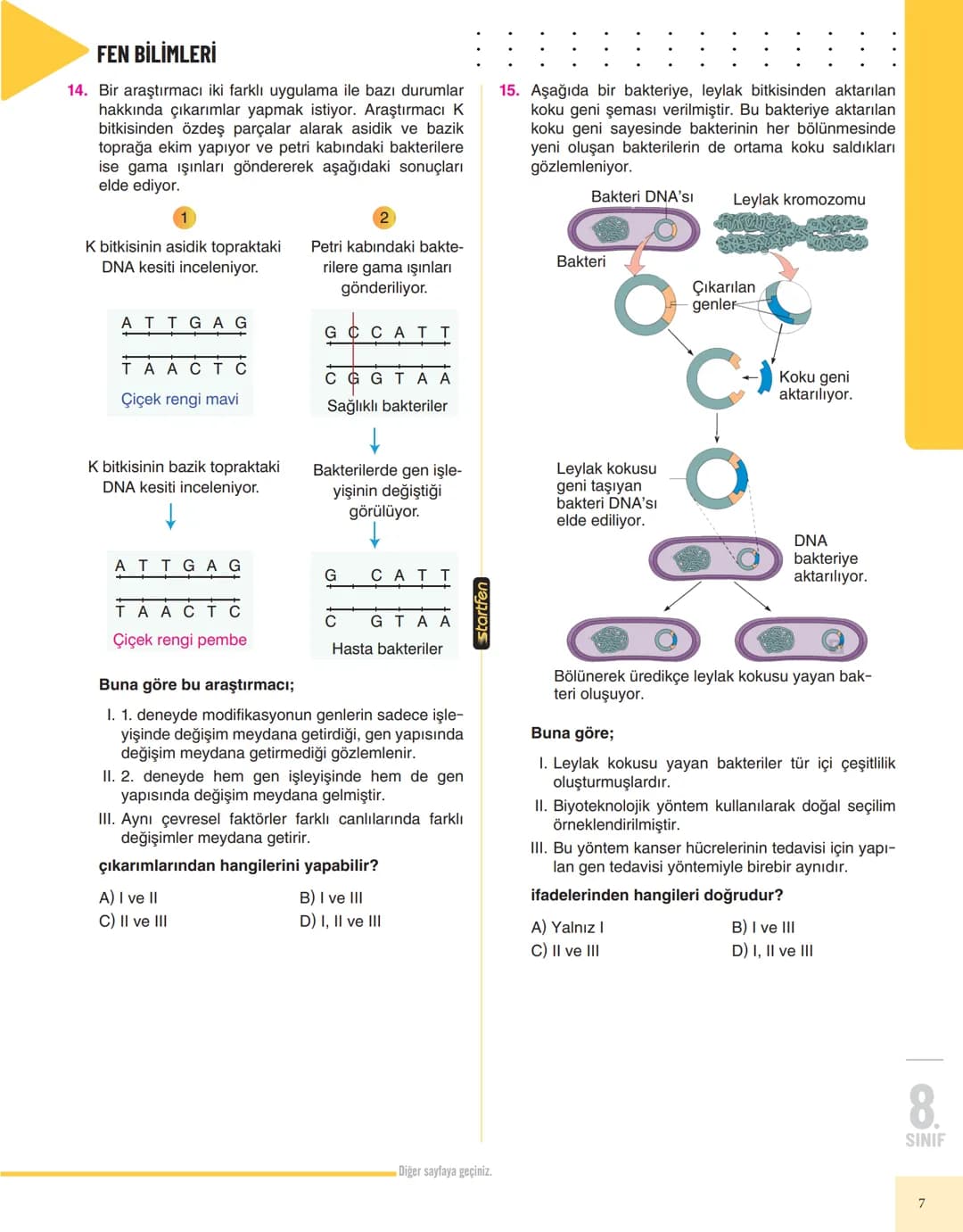 Startfen
# FEN BİLİMLERİ
## 8. Sınıf FEN BİLİMLERİ
# 1. ARA TATİL DENEMESİ
Karekodu okutarak diğer branş denemelerine ve tüm cevap anaht