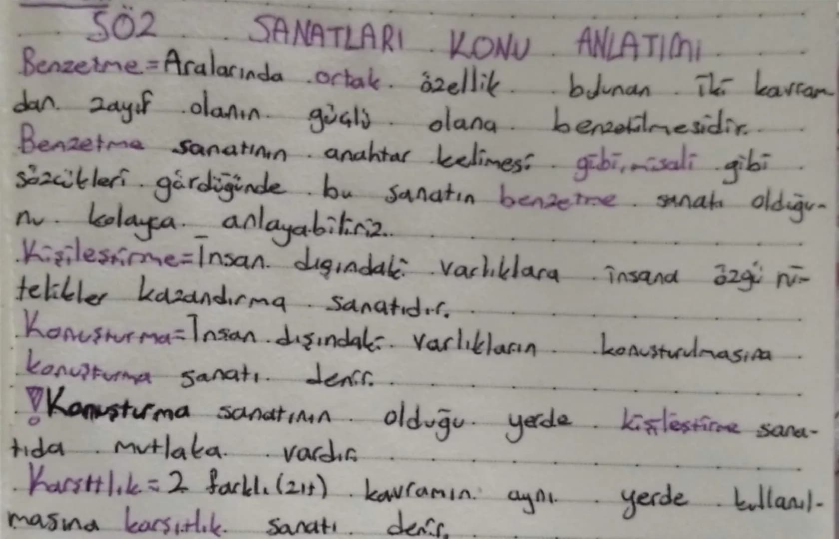 502
SANATLARI KONU ANLATIMI
Benzetme=Aralarında ortak özellik
bulunan iki kavram
dan zayıf olanın güçlü olana benzetilmesidir.
Benzetme sana