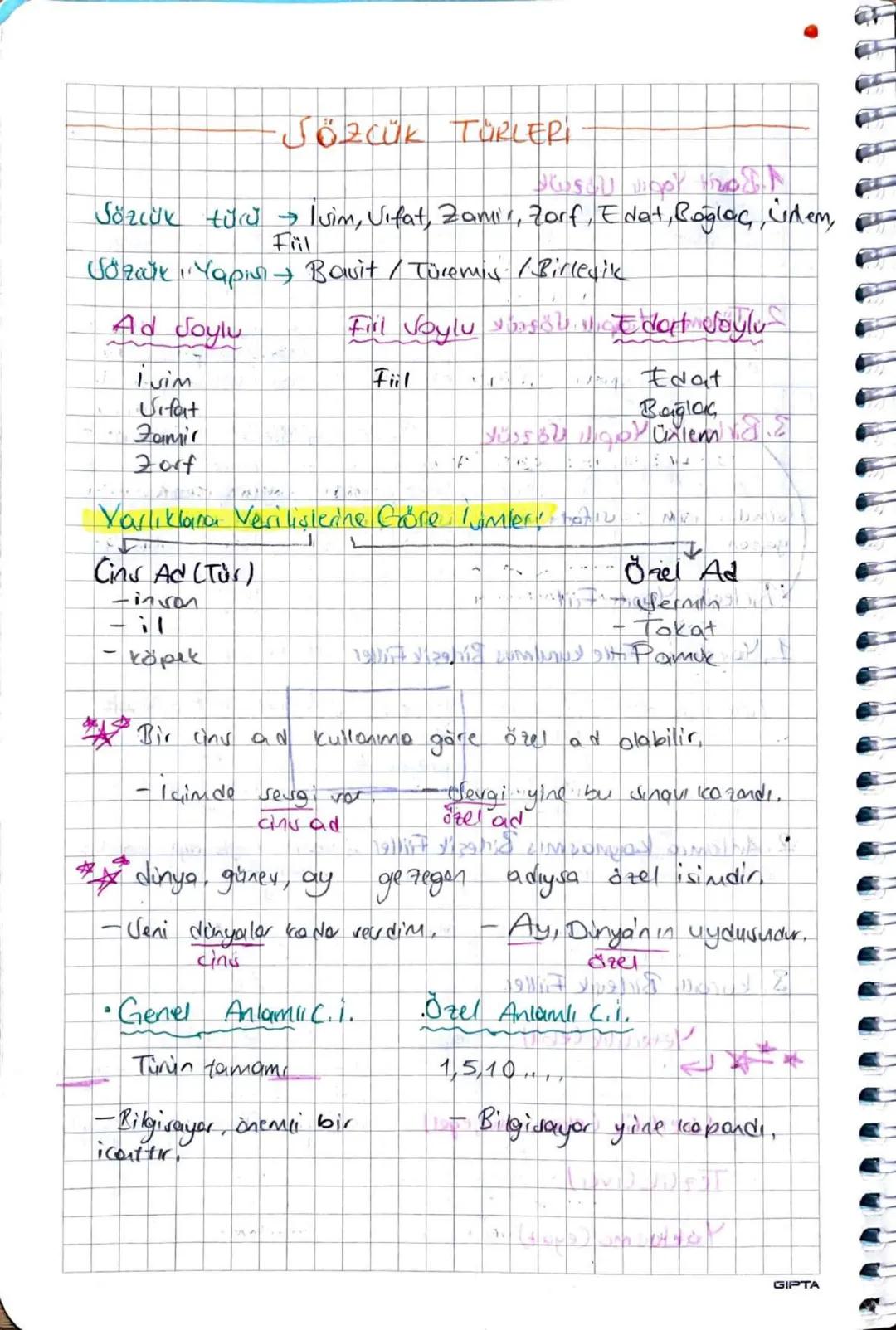 -SES BİLGİSİ
Ünlü harfler
Düt Vurorlak
Geniş Dor Genis Dor
Kalın α 1 ο υ
Ince e 1 ö ü
• Unlü Uyumlar
—Büyük Ünlü Uyumu—
Kalın → kalın
(α,