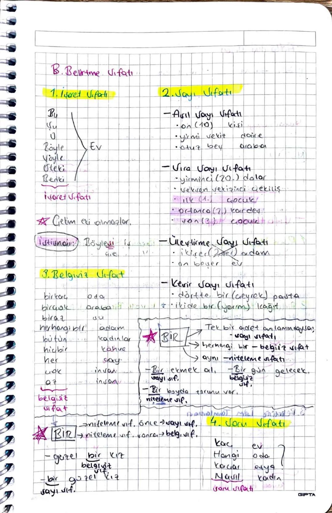 -SES BİLGİSİ
Ünlü harfler
Düt Vurorlak
Geniş Dor Genis Dor
Kalın α 1 ο υ
Ince e 1 ö ü
• Unlü Uyumlar
—Büyük Ünlü Uyumu—
Kalın → kalın
(α,