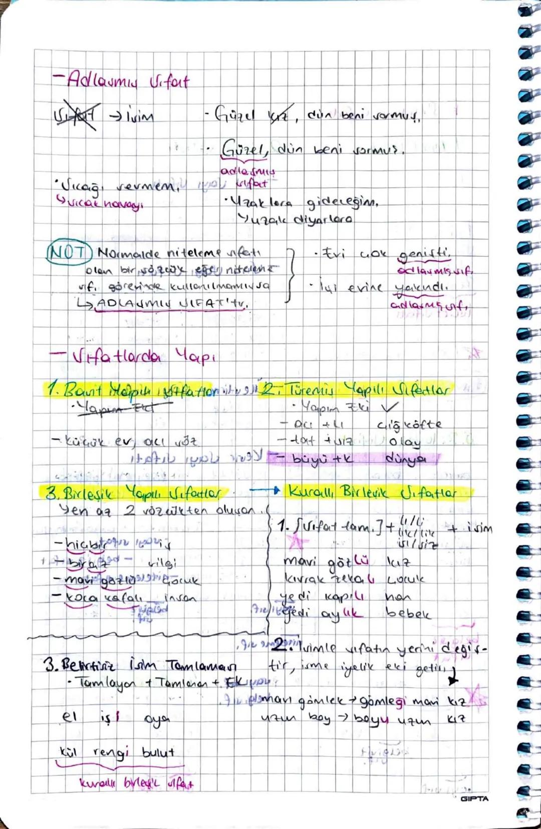 -SES BİLGİSİ
Ünlü harfler
Düt Vurorlak
Geniş Dor Genis Dor
Kalın α 1 ο υ
Ince e 1 ö ü
• Unlü Uyumlar
—Büyük Ünlü Uyumu—
Kalın → kalın
(α,