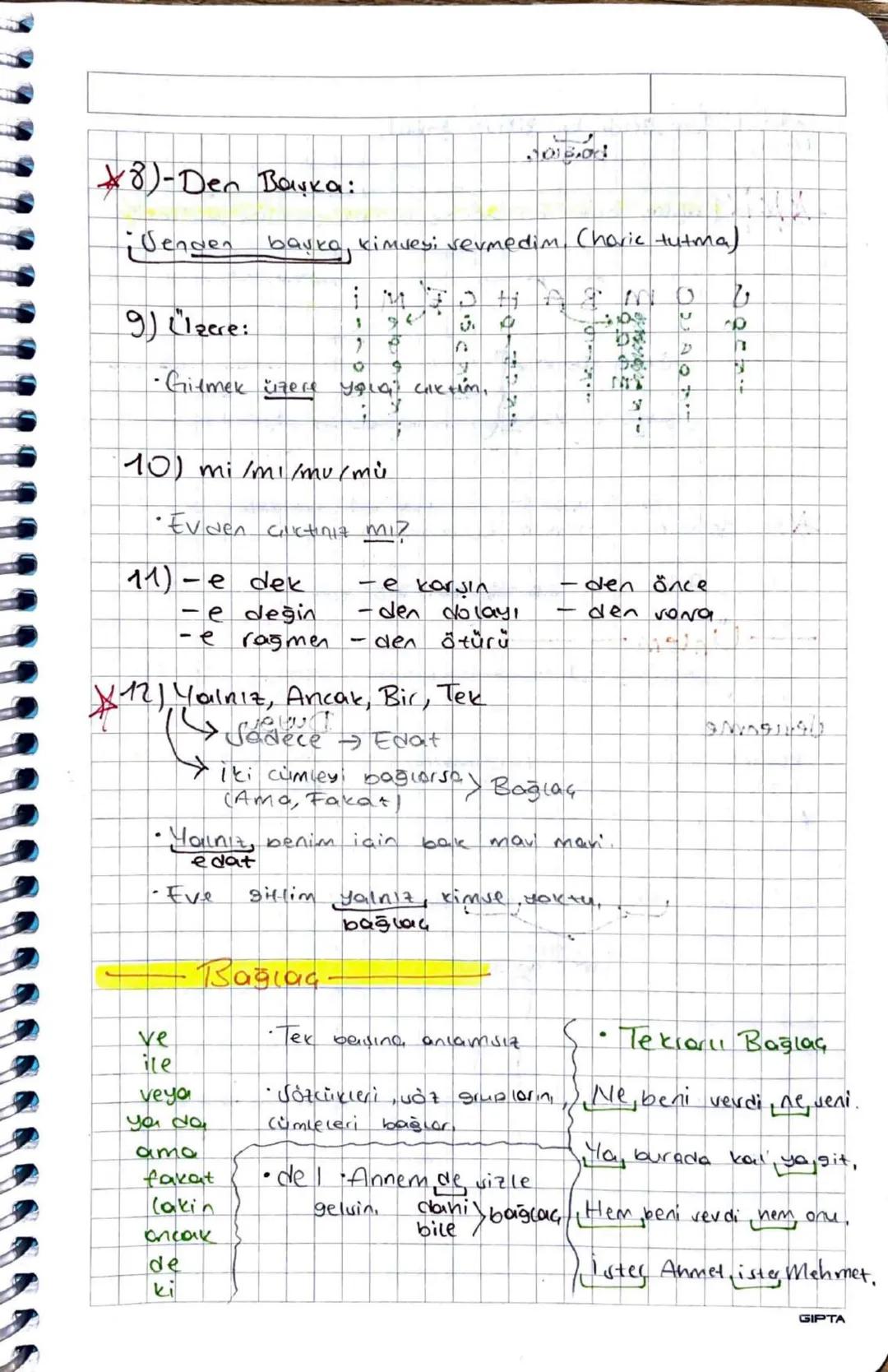 -SES BİLGİSİ
Ünlü harfler
Düt Vurorlak
Geniş Dor Genis Dor
Kalın α 1 ο υ
Ince e 1 ö ü
• Unlü Uyumlar
—Büyük Ünlü Uyumu—
Kalın → kalın
(α,