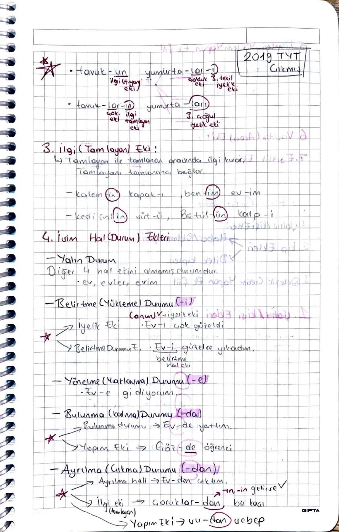 -SES BİLGİSİ
Ünlü harfler
Düt Vurorlak
Geniş Dor Genis Dor
Kalın α 1 ο υ
Ince e 1 ö ü
• Unlü Uyumlar
—Büyük Ünlü Uyumu—
Kalın → kalın
(α,