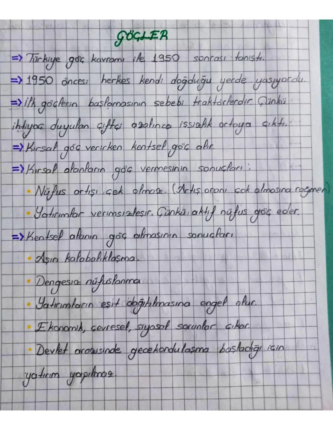 göçler ve yerleşmeler