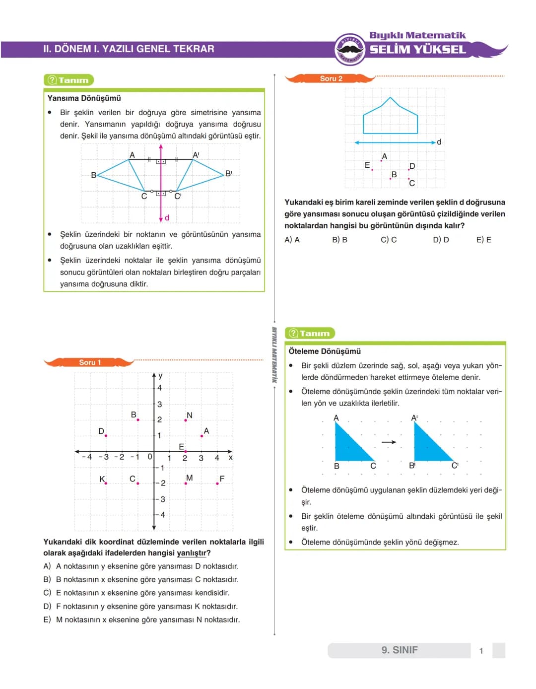 9.sınıf matematik 2.dönem 1.yazılı notları – 22. sayfa