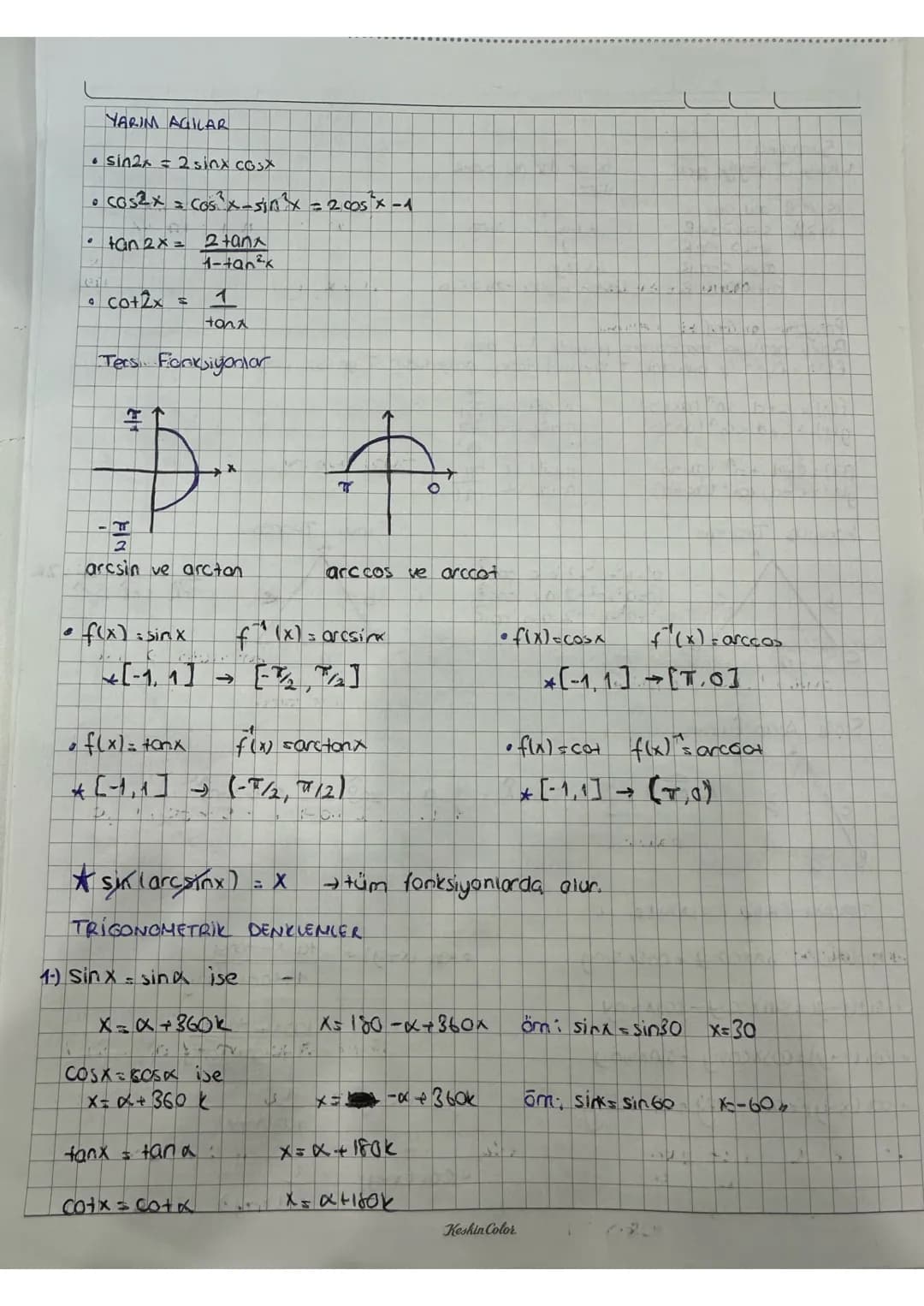 TRIGONOMETRI
A
0
B
BOA
saat yönünün
tersine bu yüzden
pozitif açıdır.
Yok nereden boslarsa
o horfle boslar.
Gemberde
1°=60'=3600"
360