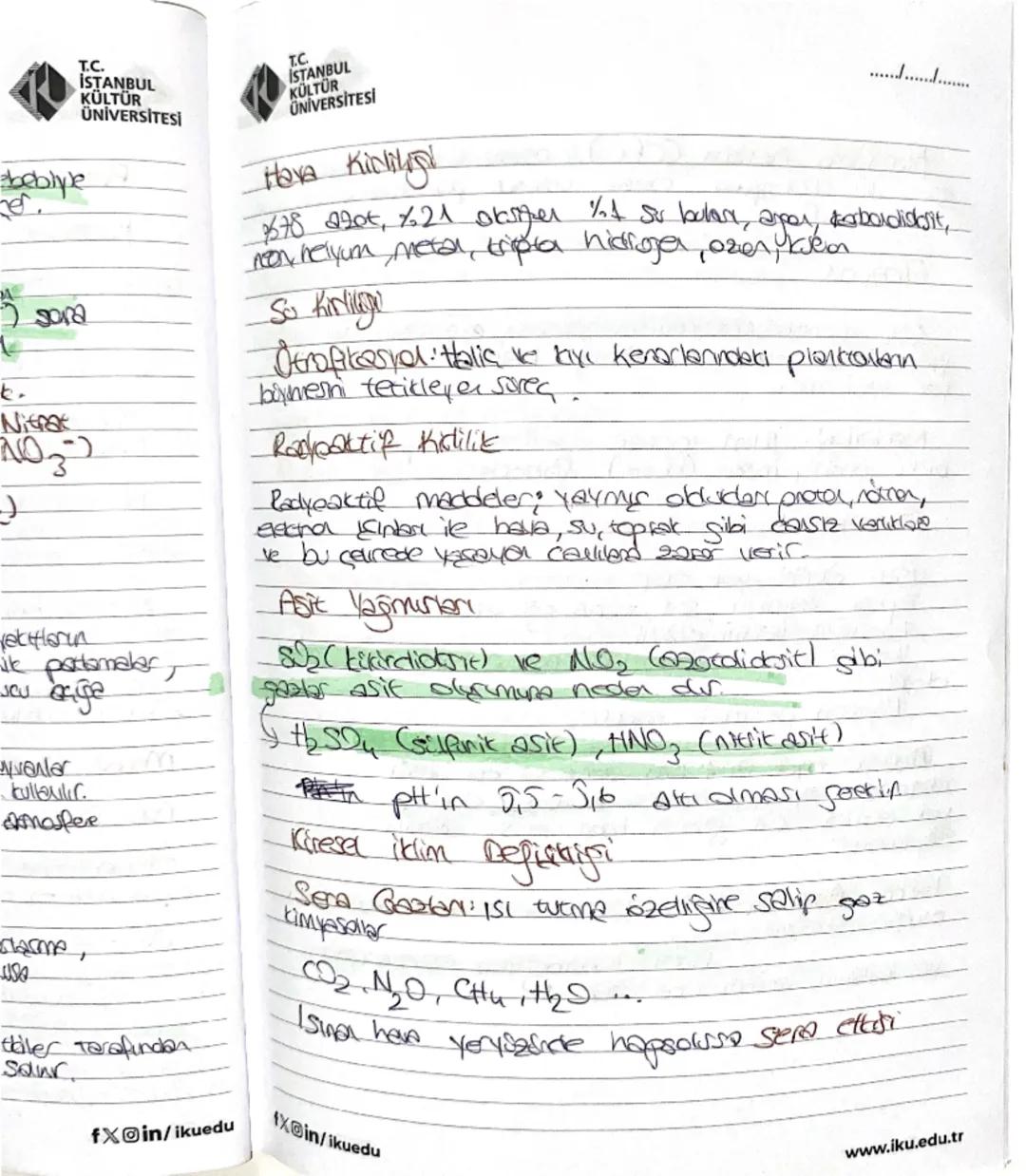 T.C.
İSTANBUL
KÜLTÜR
ÜNİVERSİTESİ
Biyoloji.............
Ekosistem: Etkileşim halinde olan canlı ve cansız varlıkların sistemi
Ekoloji: Ekosi