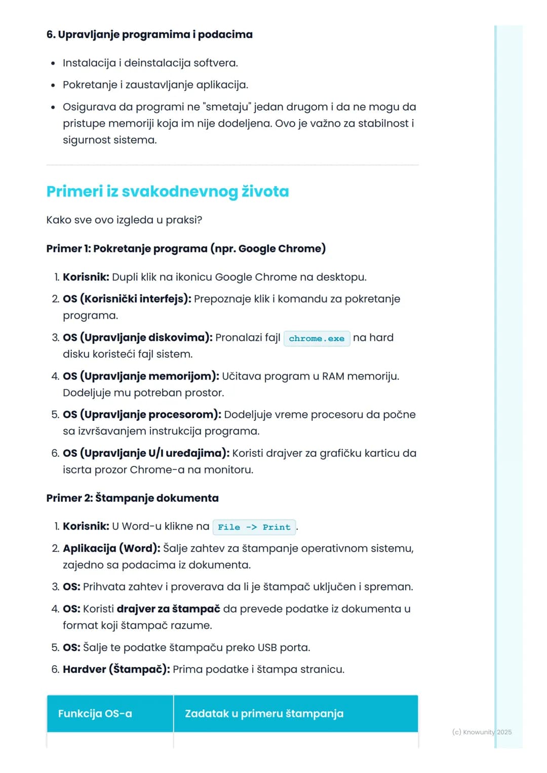 # Uloga i funkcije operativnog
sistema
Uvod i pregled
Operativni sistem (OS) je najvažniji program na računaru. Možemo ga
zamisliti kao "š
