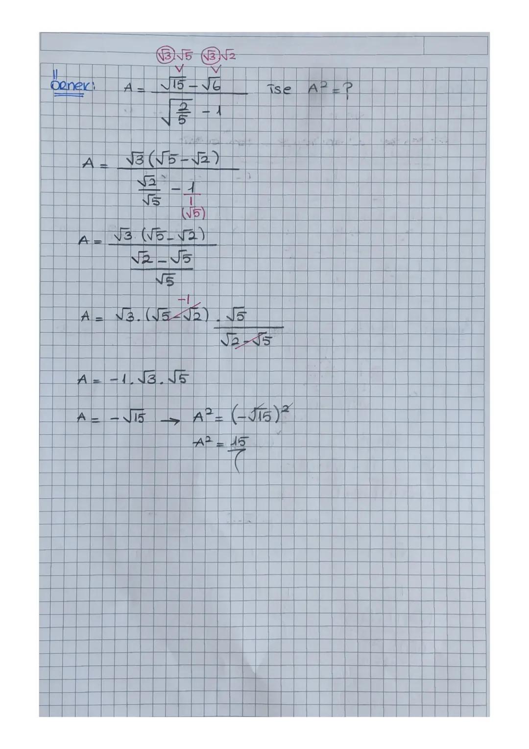 { BOKLU SAYILAR
ve nez olmak waere X^=mdenki
sağlayan x sayısına,
denir.
m'nin n. dereceden ko
=mise
M
→X
bir gercek sayı
ve
ponitif tam say