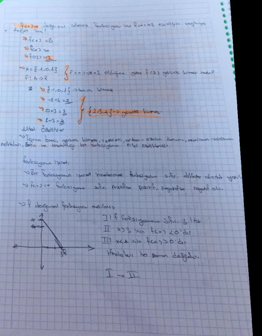 2
# PONKSİYONLAR
* $f(x)=ax+b$ şeklindeki dönüşümlere doğrusal fonksiyonton denir.
* tamm Bir Saksigenda bağımsız değişkeın alabileceği