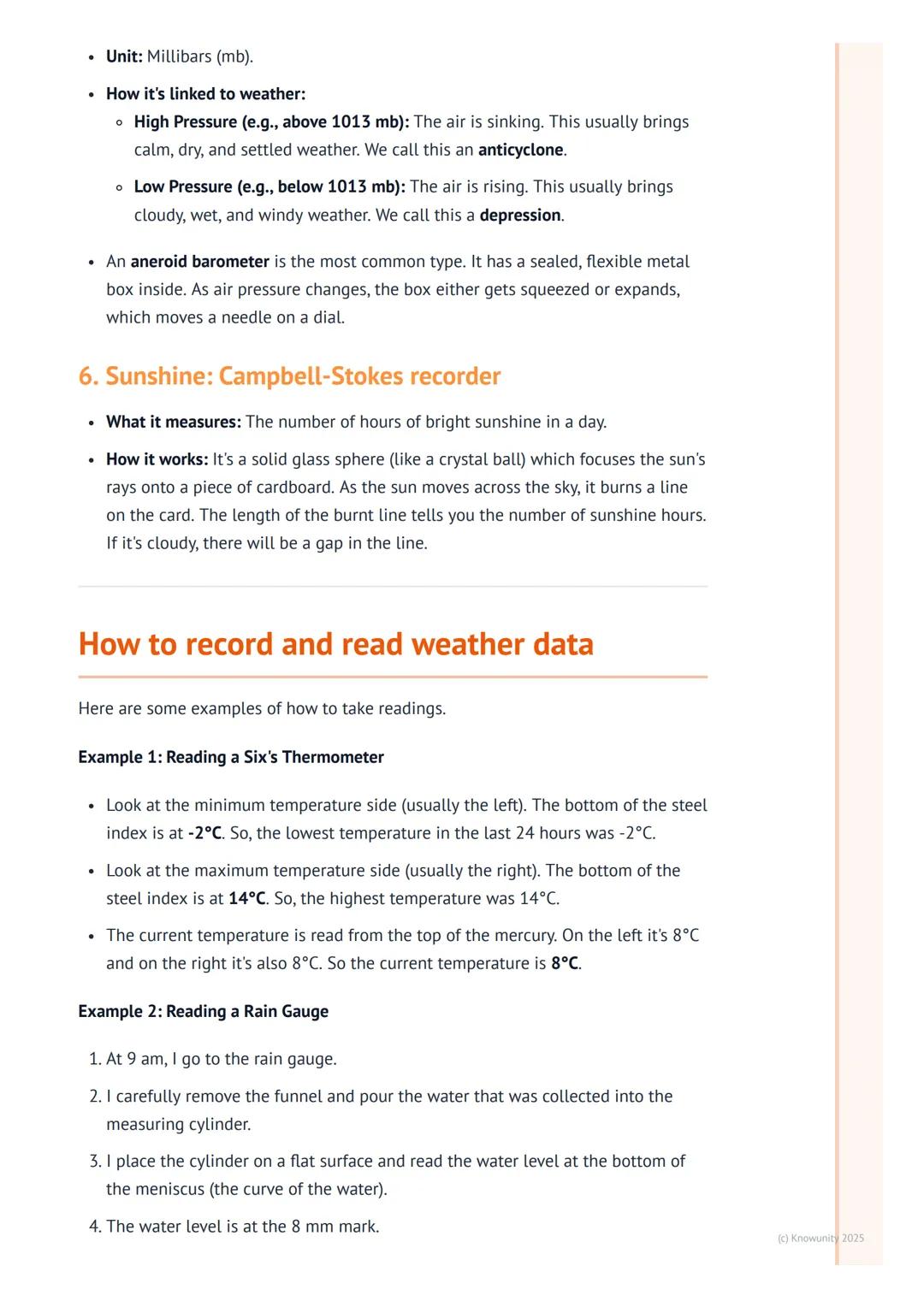 # Measuring Weather
## Introduction to measuring weather
To understand and predict the weather, we need to be able to measure it accuratel