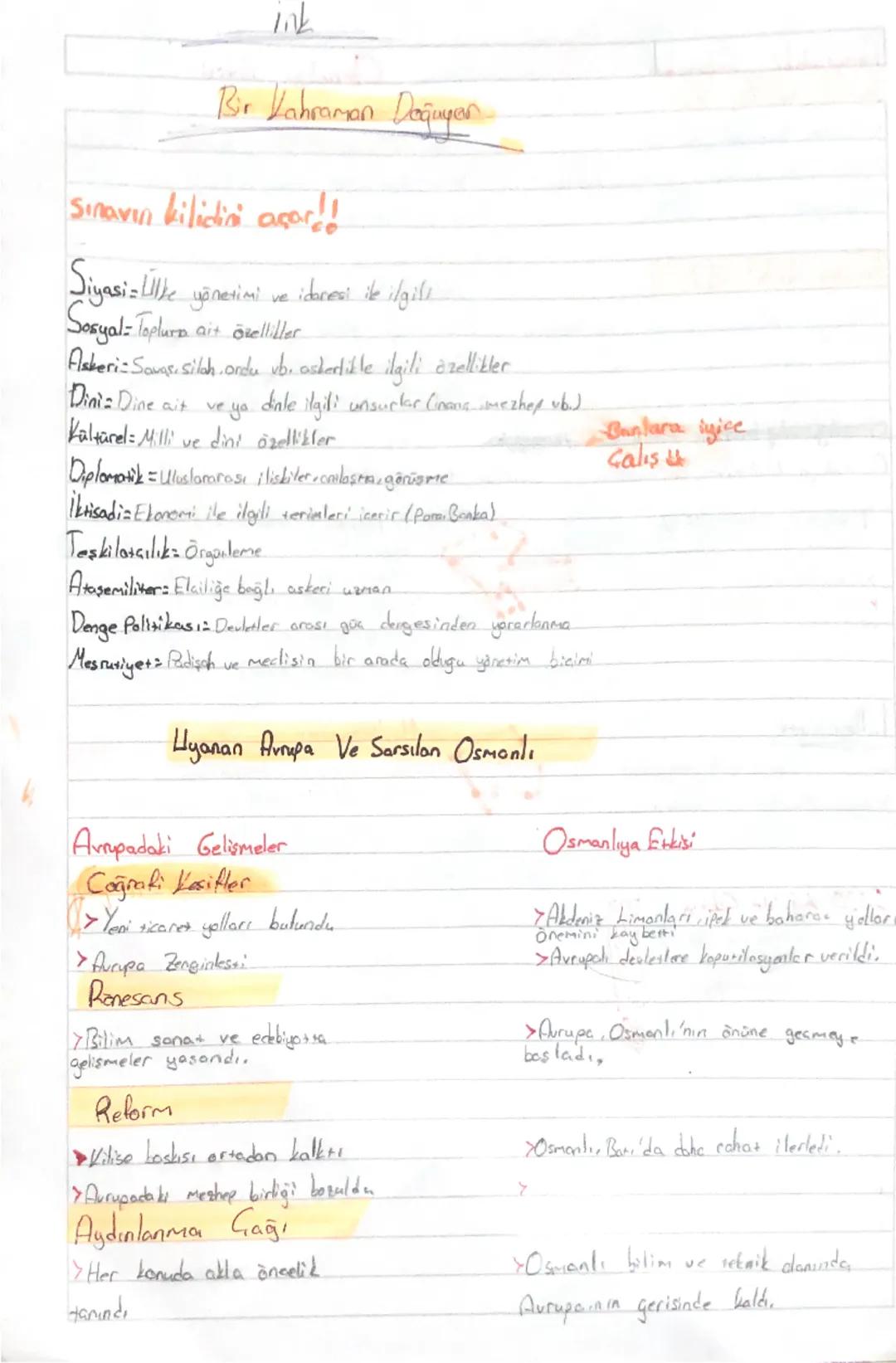 ink
Bir Kahraman Doğuyan
Sınavın kilidini açar!!
Siyasi = like yönetimi ve idaresi ile ilgili
Sosyal - Toplura ait övelliller
Askeri: Savas,