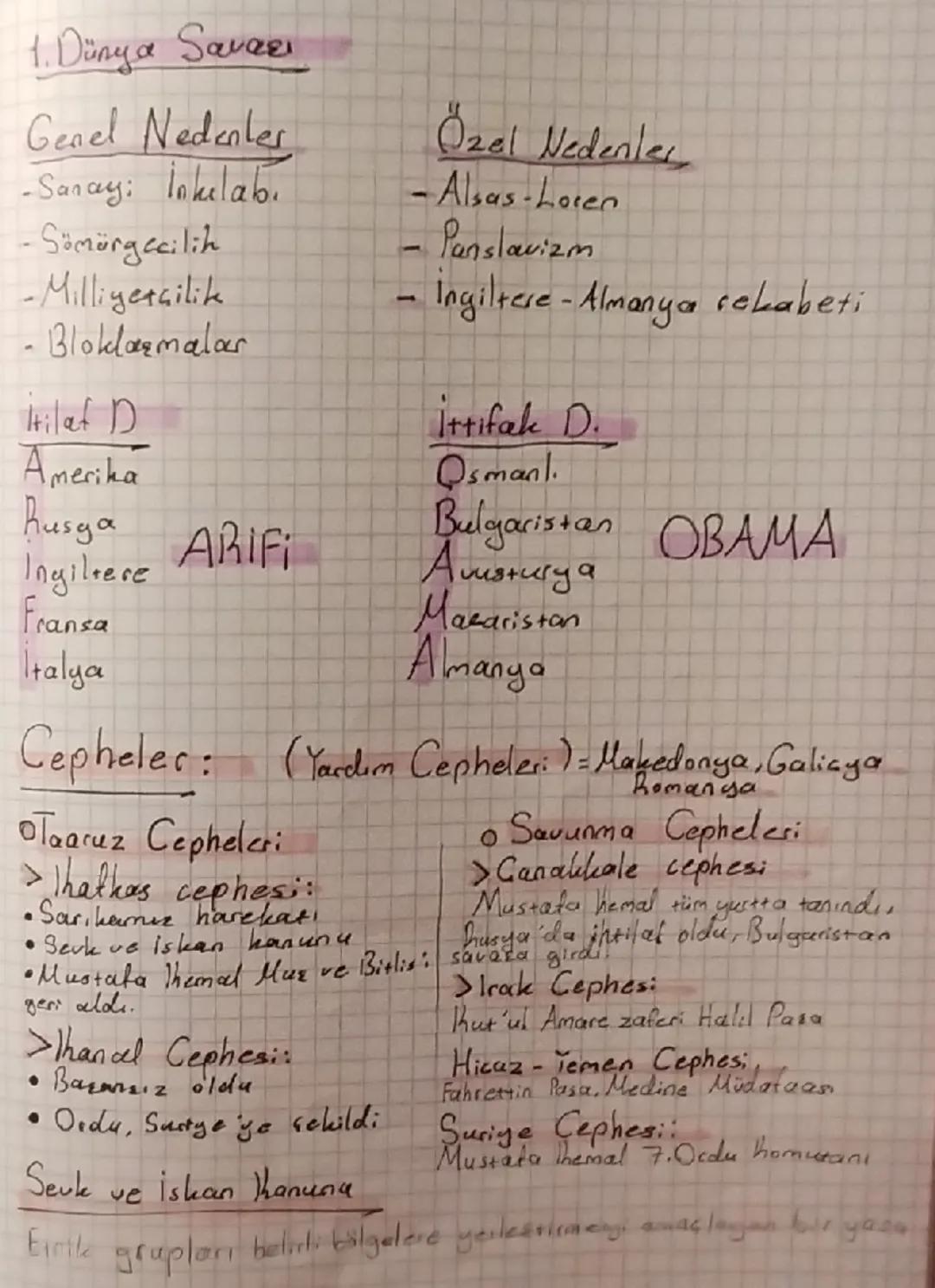 1. Dünya Saveer
Genel Nedenler
-Sanay: Inkelab
-Sömürgecilih
-Milliyetçilik
Bloklamalar
Özel Nedenle
-Alsas - Loren
Panslavizm
- İngiltere -