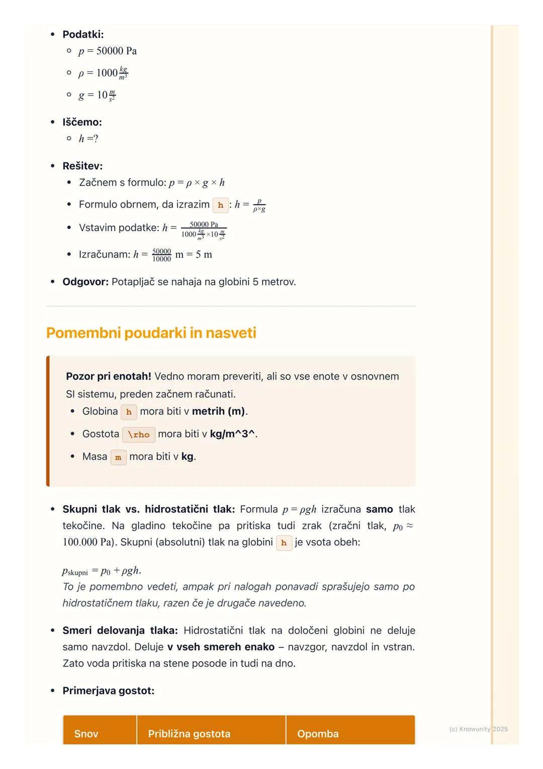 # Tlak v tekočinah
Uvod in osnove
Tlak v tekočinah je sila, s katero tekočina pritiska na ploskev. To se zgodi zaradi
teže tekočine. Preds
