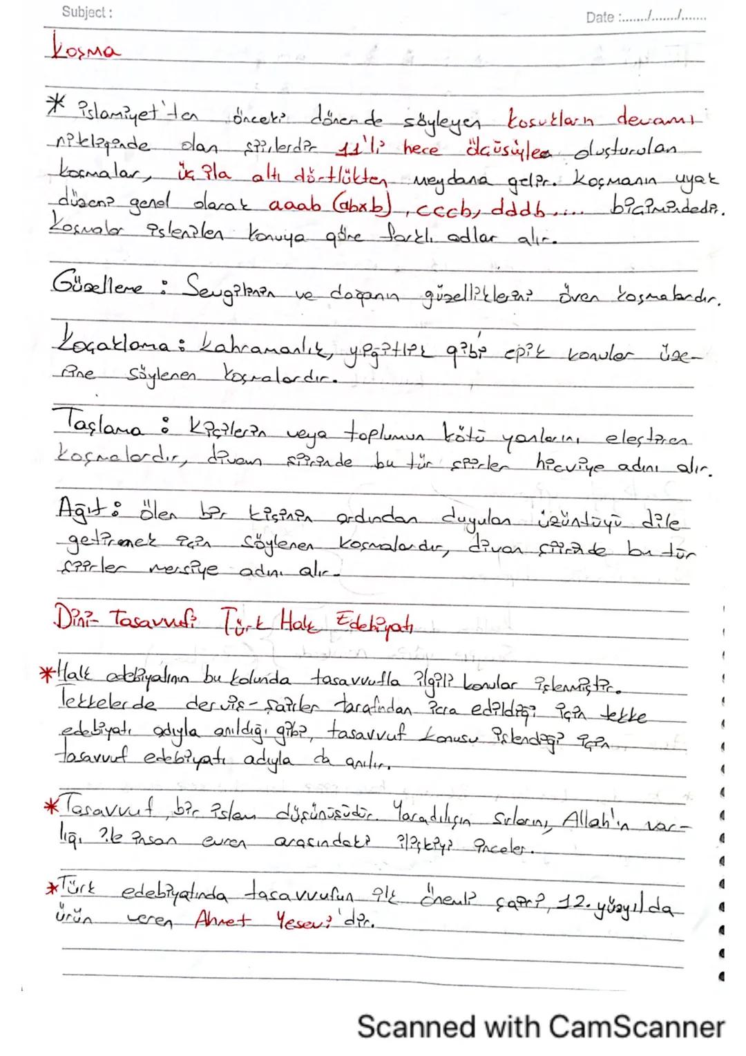 Subject:
Halk şiirinin genel özel pklecz
Date .........
* Türk halk edebiyatı Söyleyiş Özelliklerine, Konularına ve
eserlerin sahibinin bili