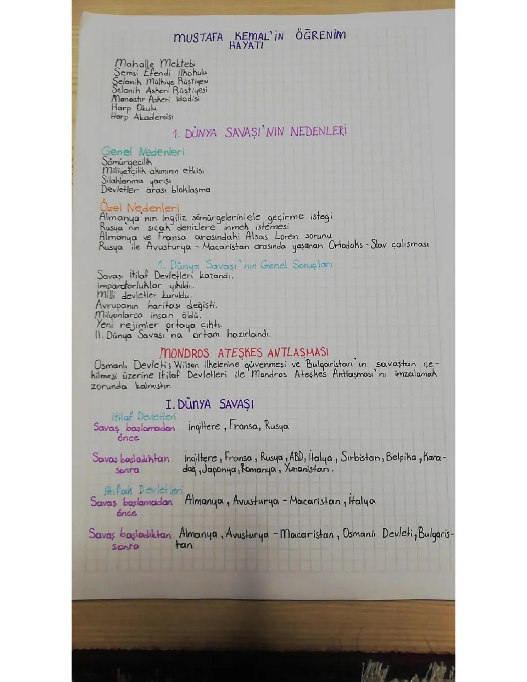 8. Sınıf İnkılap Tarihi