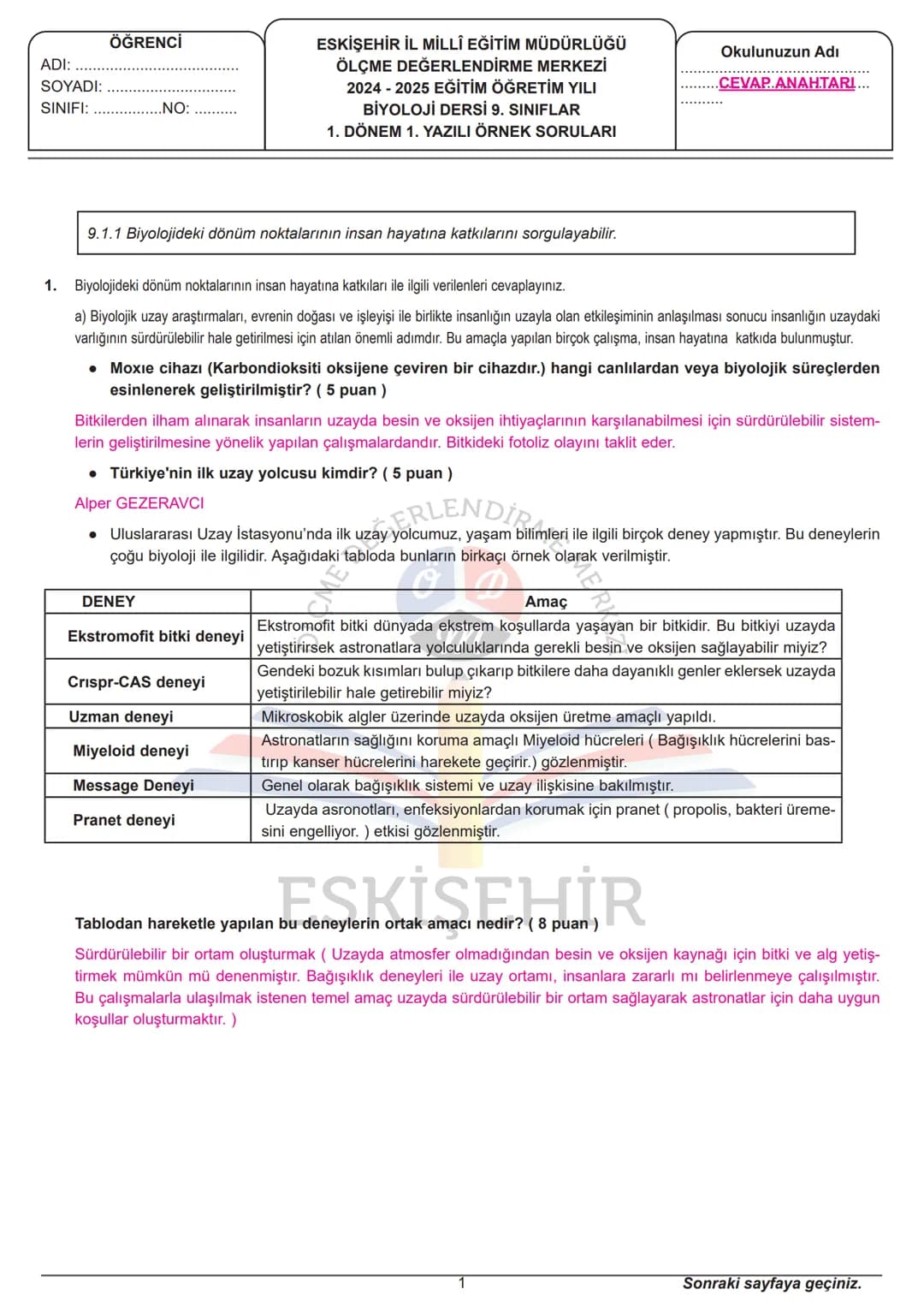 # ÖĞRENCİ
ADI:
SOYADI:
SINIFI: .................NO:
# ESKİŞEHİR İL MİLLÎ EĞİTİM MÜDÜRLÜĞÜ
## ÖLÇME DEĞERLENDİRME MERKEZİ
### 2024-2025 EĞİT