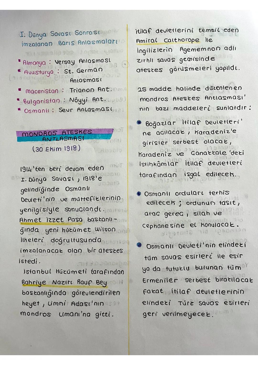 7) Polonya Devleti Almanya'
dan ayrılarak kurulacak.
8) Belçika'ya tam bağımsız-
lik verilecek.
9) Alsas Loren Fransa'ya
bırakılacak.
Not =