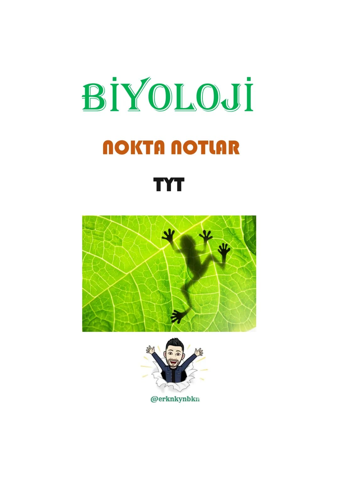 BİYOLOJİ
NOKTA NOTLAR
TYT
@erknkynbkn # BIYOLOJI
## Tyt Nokta Notlar
* Süngerler yer değiştirmeyen hayvanlardır.
* Kemikli balıklarda hareke
