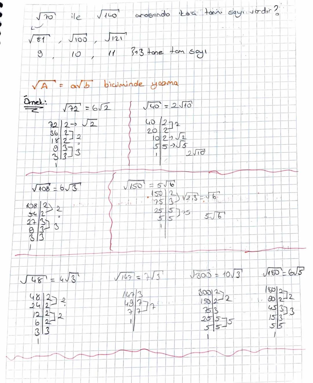 Kore Kök Alma
KARE KÖKLÜ SAYILAR
2x -> korekök X
✓2 = Lorekök 2
त
2
kökin derecesi
IT
☑
=
✓ » kok sembol's
Х
'
Not: Bir
7
sayinin
korekōkō k