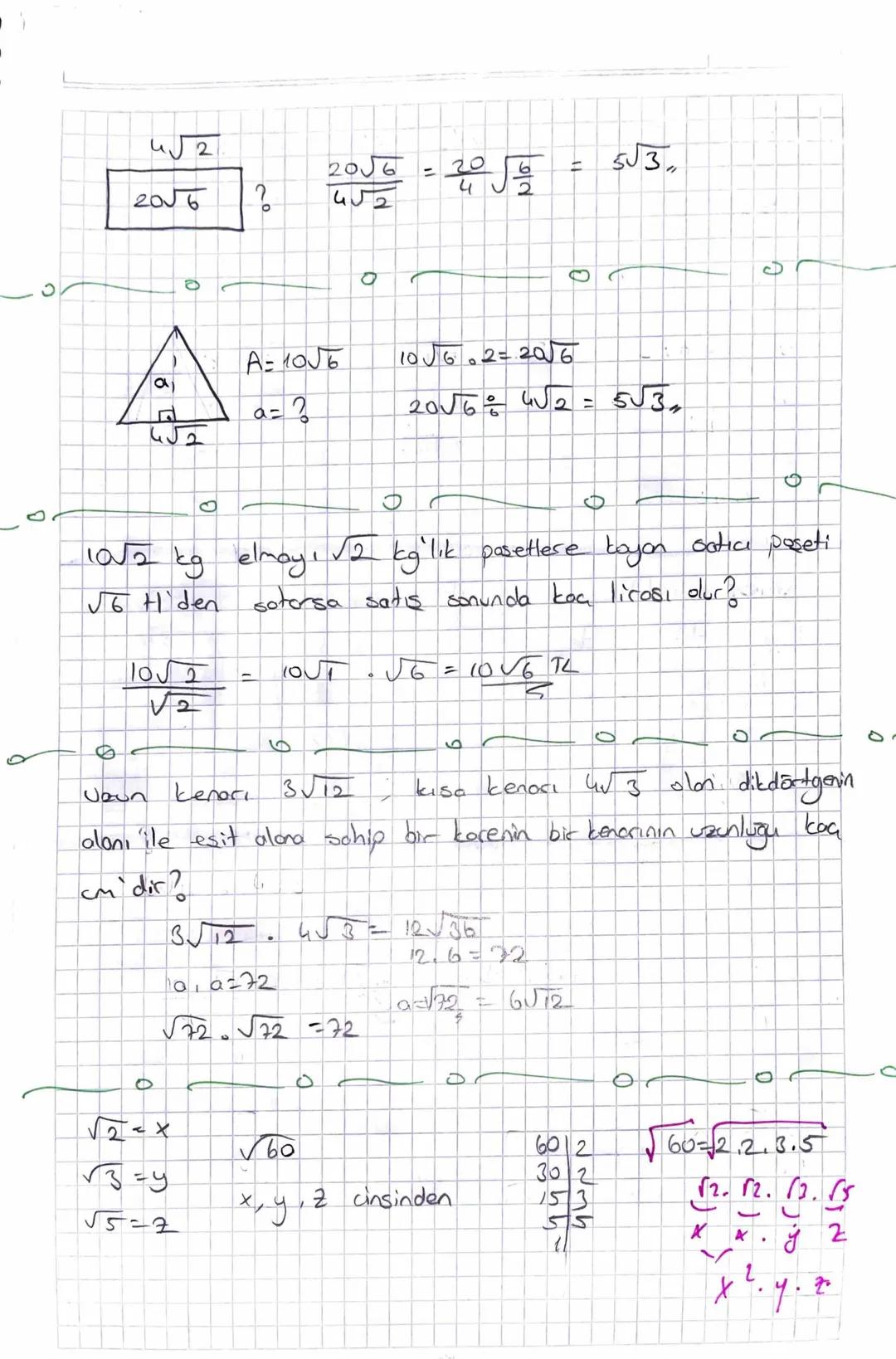 Kore Kök Alma
KARE KÖKLÜ SAYILAR
2x -> korekök X
✓2 = Lorekök 2
त
2
kökin derecesi
IT
☑
=
✓ » kok sembol's
Х
'
Not: Bir
7
sayinin
korekōkō k