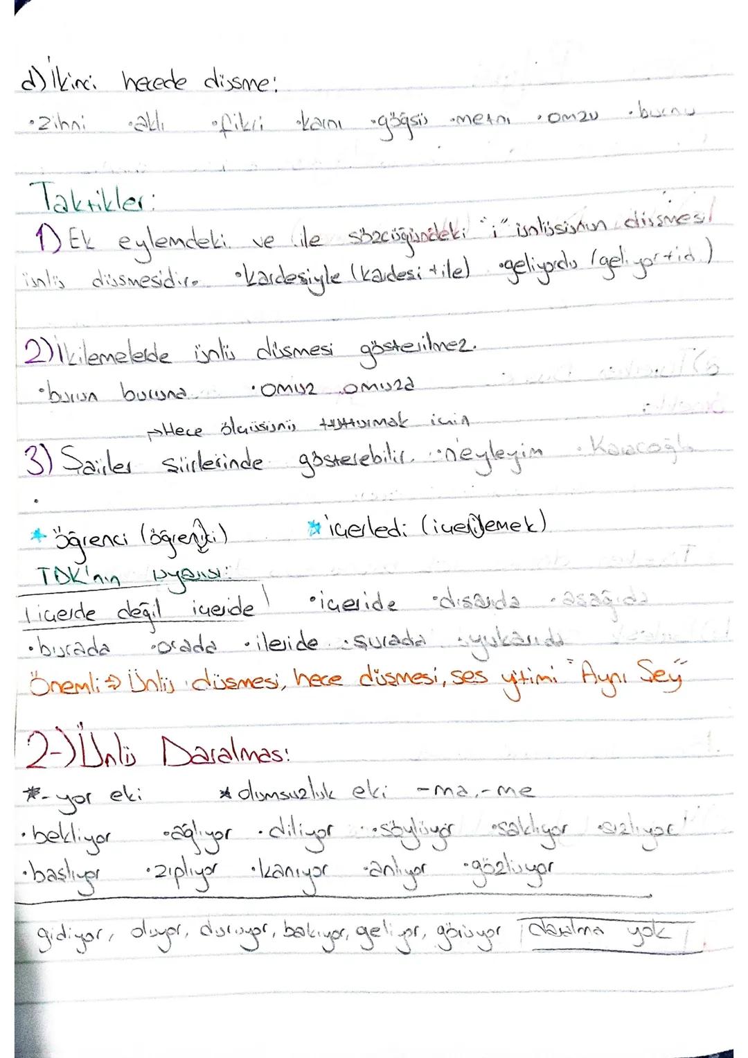 # Ses Bilgisi
Ünlülerle ilgili ses olaylarn:
1-) Ünlü Düşmesi (Here Düşmesi)
•Tiürerken Birleşik sözcük oluken
•Yardımcı eylem gelirken