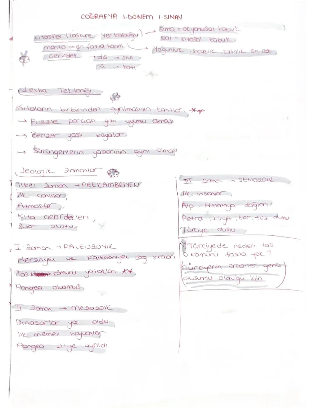 10.sinif cografya 1.donem 1.yazili konulari ozeti