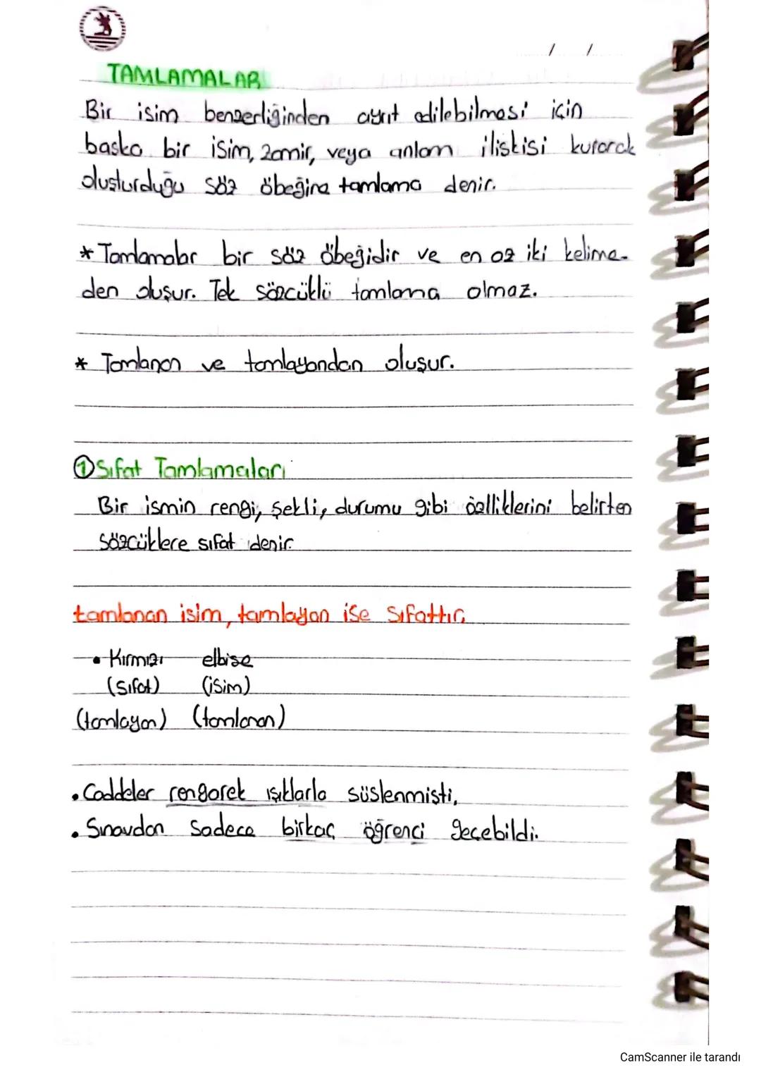 TAMLAMALAR
Bir isim benzerliğinden ayrit edilebilmesi için.
baska bir isim, 20mir, veya anlam iliskisi kurarak
oluşturduğu söz öbeğine tamla