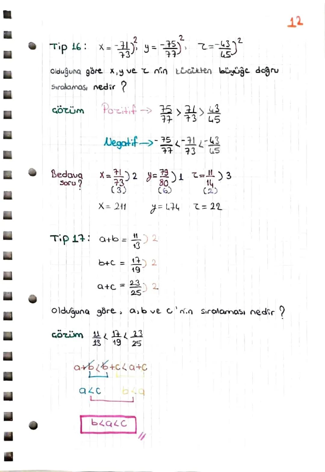 = RASYONEL SAYILAR =
Tanım: a veb tam Sayı olmak üzere (b≠0), $\frac{a}{b}$
Seklindeki ifadelerdir.
$\frac{a}{b} = \frac{1}{2}, \frac{3}{5