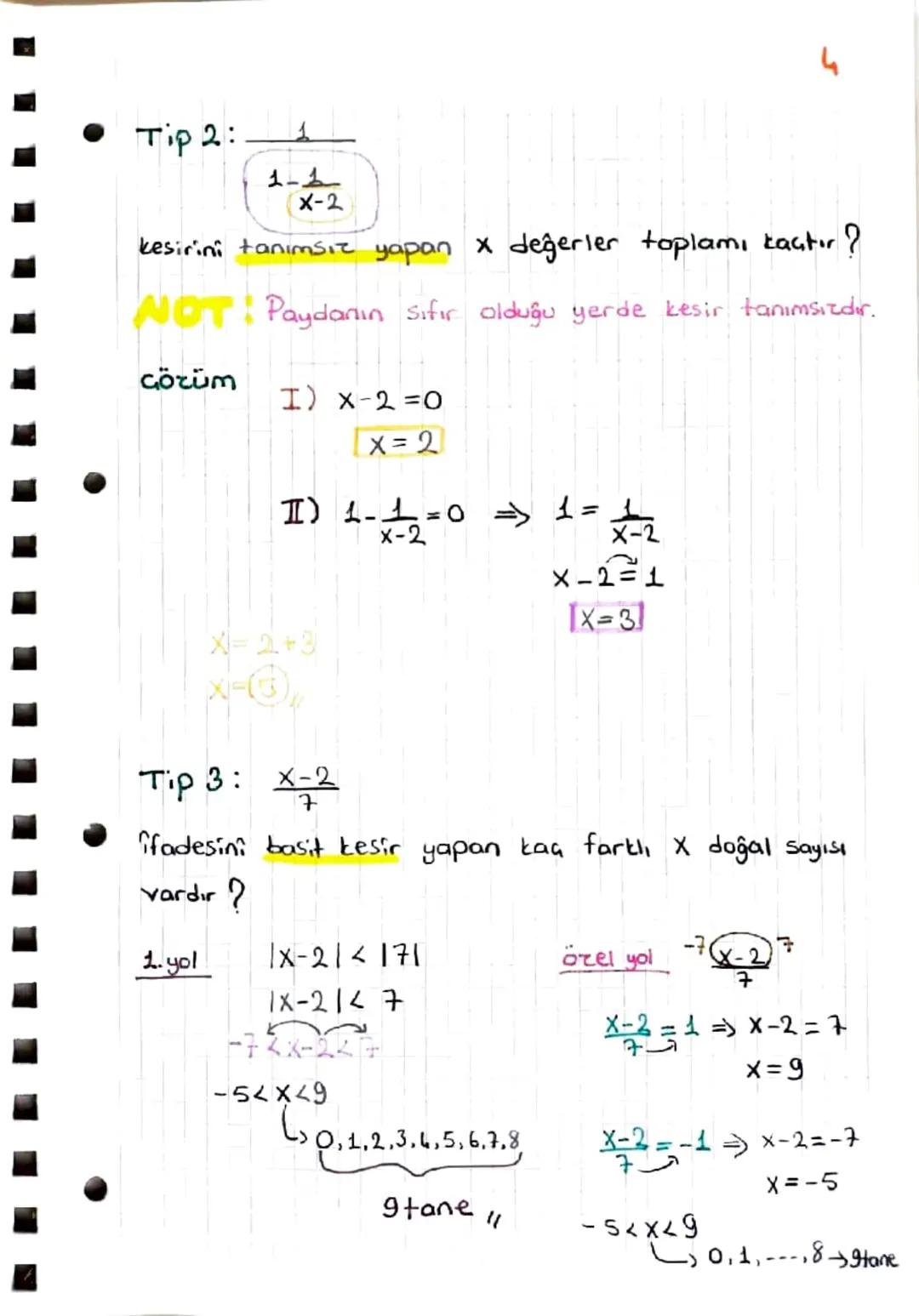 = RASYONEL SAYILAR =
Tanım: a veb tam Sayı olmak üzere (b≠0), $\frac{a}{b}$
Seklindeki ifadelerdir.
$\frac{a}{b} = \frac{1}{2}, \frac{3}{5