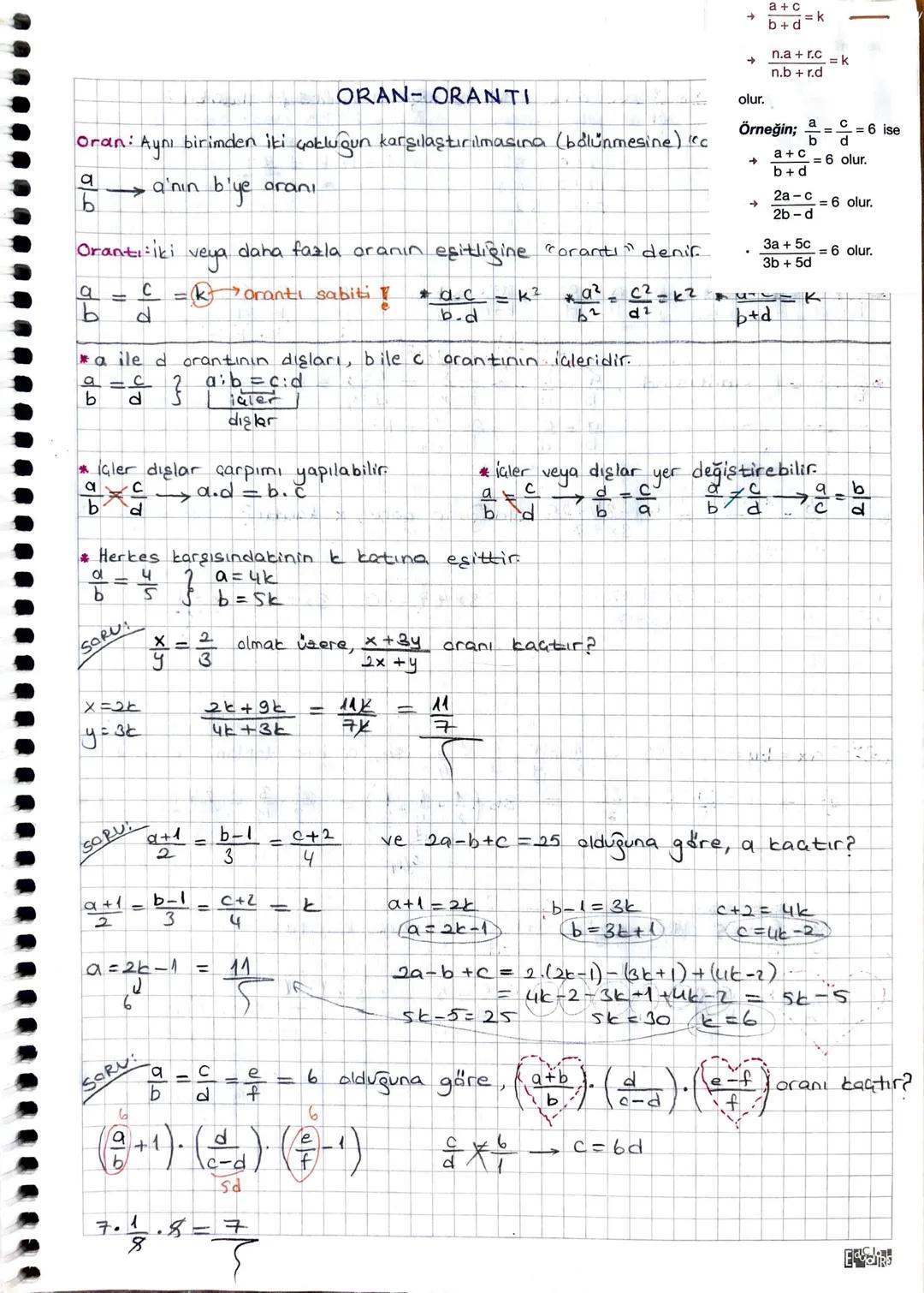 _ORAN-ORANTI
Oran: Aynı birimden iki çokluğun karşılaştırılmasına (bölünmesine) (cc
06
a'nın b
b'ye
aranı
daha fazla oranın eşitliğine Coran
