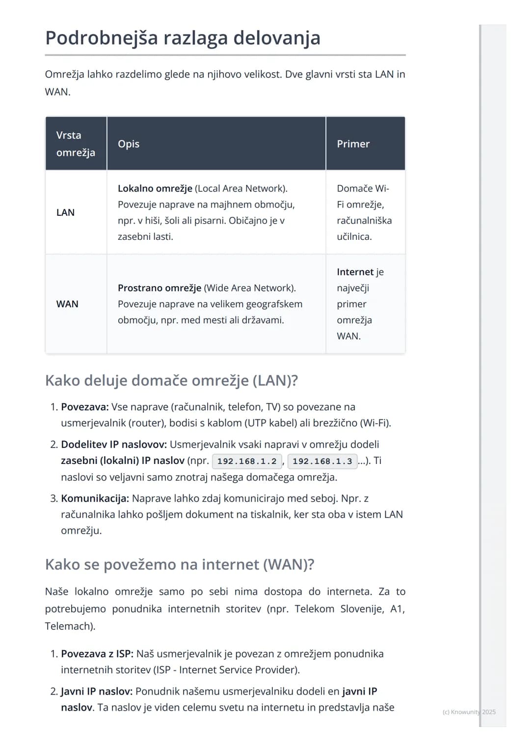 # Računalniška omrežja in
internet
Uvod v računalniška omrežja
Računalniško omrežje je v bistvu skupina dveh ali več med seboj povezanih
r
