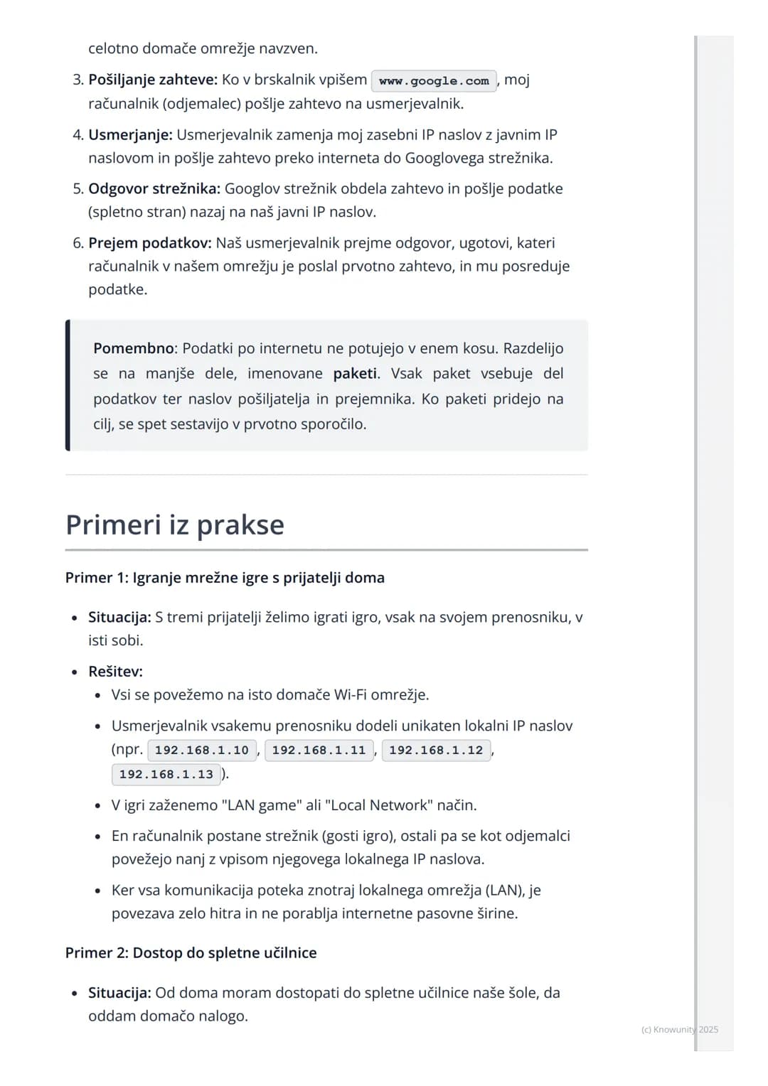 # Računalniška omrežja in
internet
Uvod v računalniška omrežja
Računalniško omrežje je v bistvu skupina dveh ali več med seboj povezanih
r