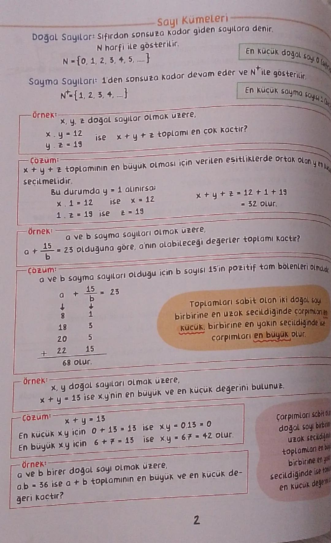 # TEMEL KAVRAMLAR
am Sayıları ifade etmeye yarayan sembollere 'rakam' denir.
1, 2, 3, 4, 5, 6, 7, 8, 9) kümesinin elemanları onluk sayı sis