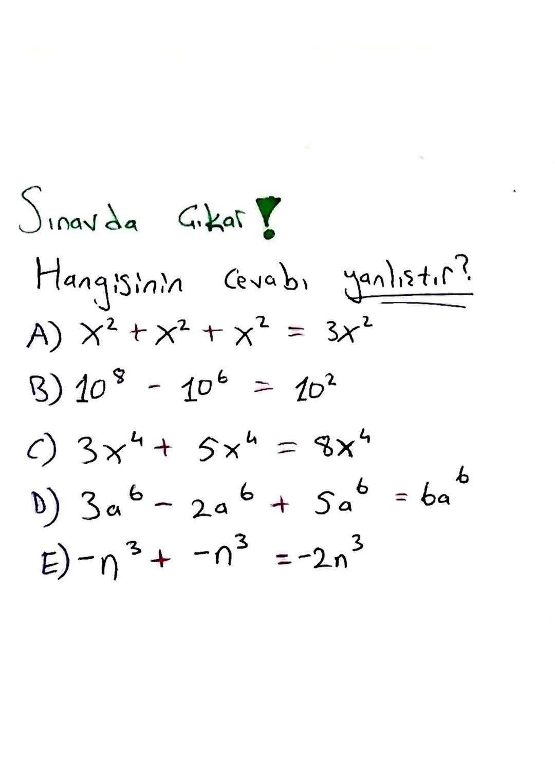 Üslü İfadeler Nedir ve Nasıl Çözülür?