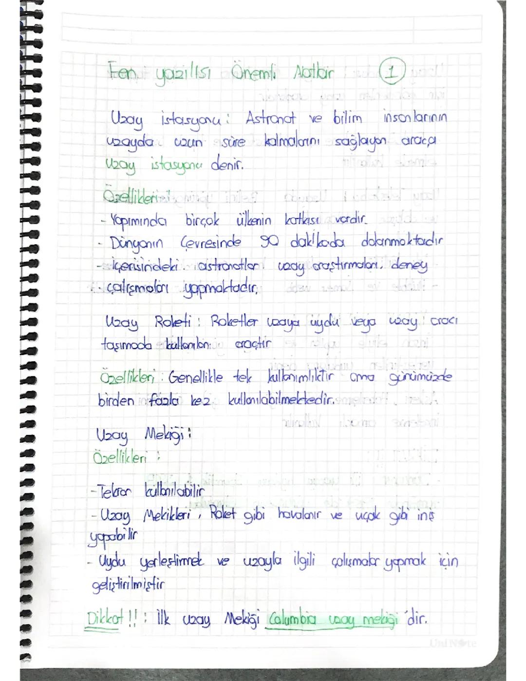 7. Sınıf Fen bilimleri 1. Ünite