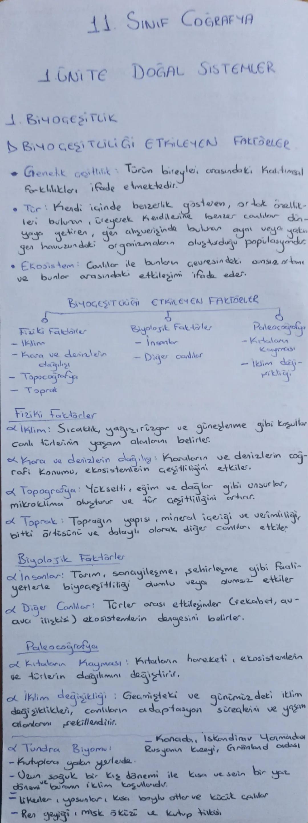 Biyoçeşitliliği etkileyen faktörler