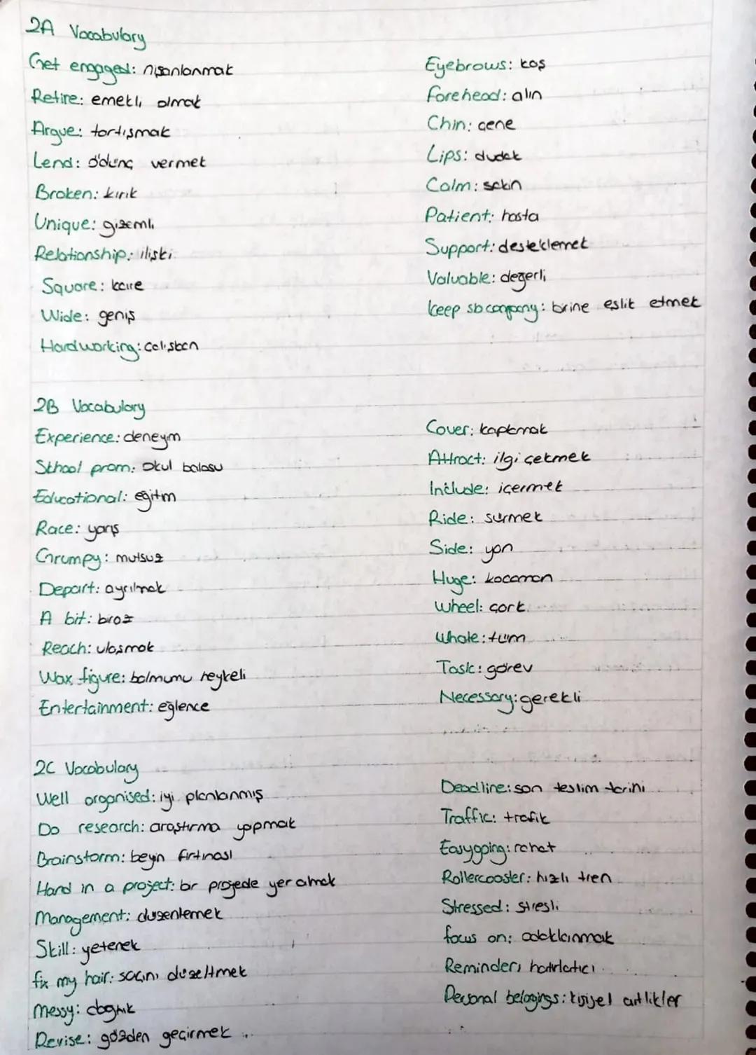 2A Vocabulary
Get
engaged:
nişanlanmak
Retire: emekli olmak
Argue: tortismak
Lend: ddung vermet
Broken: kirk
Unique: gizemli
Relationship: i