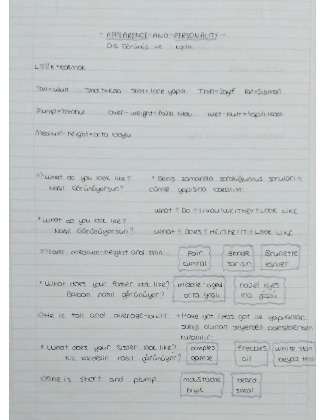 7.sınıf ingilizce 1. ünite