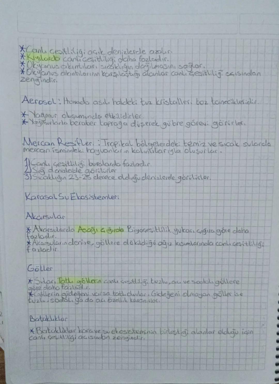 Biyoçesitlilik
Biyom! Benzer bitki ve hayvan topluluklarını barındıran yaşam
Ortamlarına denir..
Biyosfer: Canlıların Litosfer, Hidrosfer ve