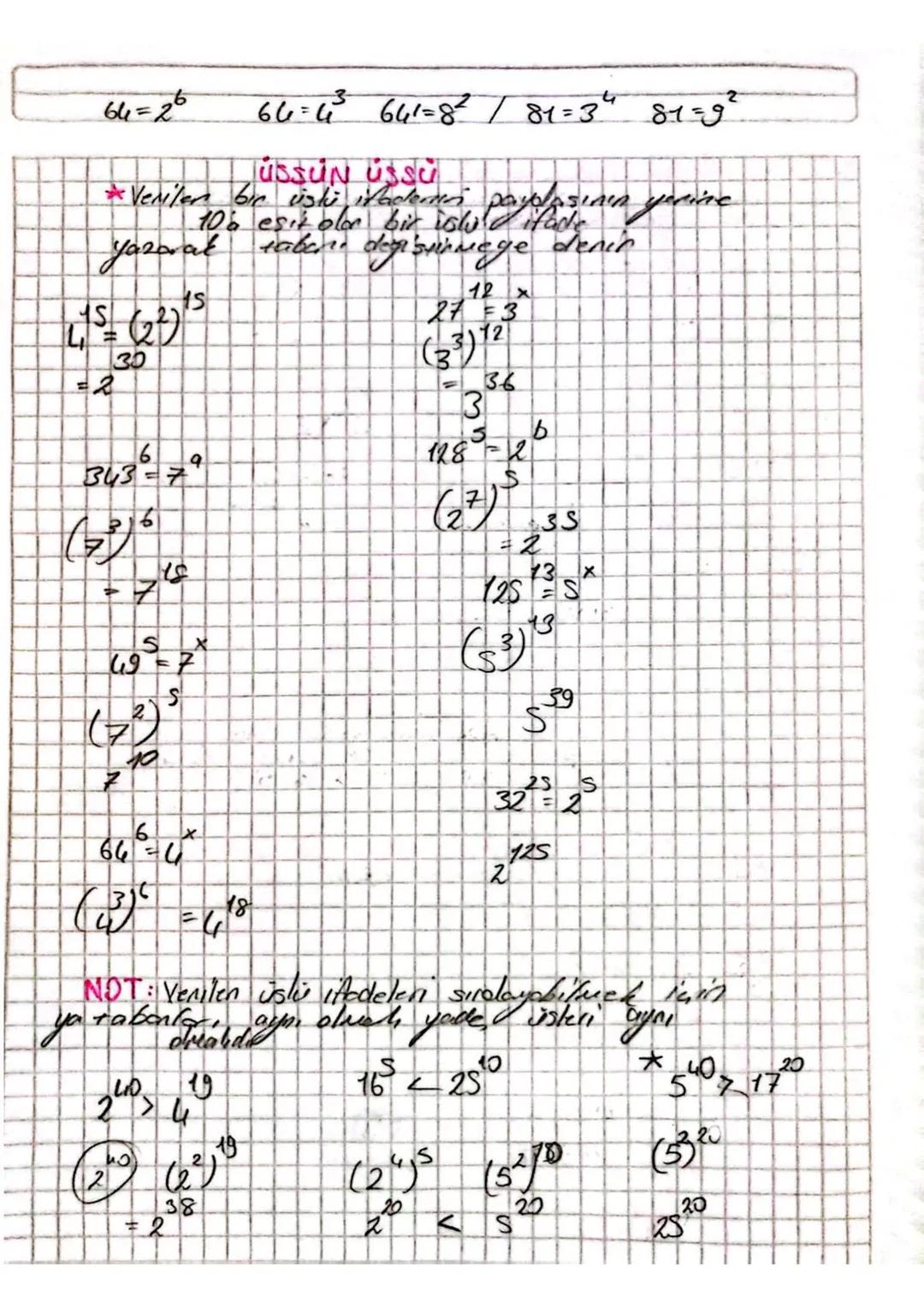 # ÜSLI İFADELER
*Bir sayının kendisi ile rebrant danak carpimmi
derigiverz birine devic
2×2×2×2×2=32
23-32
*Bir üslü Hadenin değerini hesa