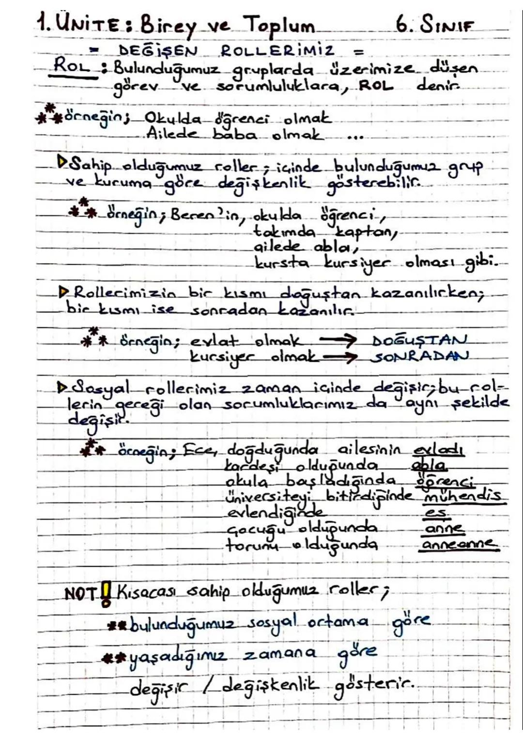 1. ÜNITE: BiREY VE TOPLUM.
6.SINIF
KÜLTÜRÜMÜZLE YAŞIYOR VE GELIŞIYORUZ:
Kuşaktan kuşağa aktarılarak süregelen her mille-
tin benimsediği ort