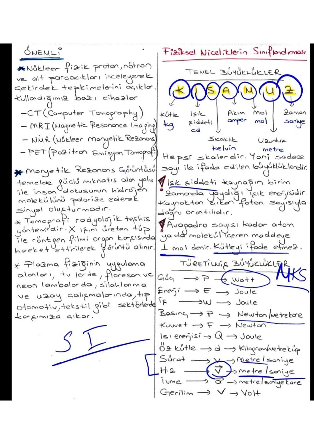 Fizik; uzay, zaman, madde ve
enerji arasındaki ilişkiyi inceler.
Alt dalları:
1) Mekanik Hareket, denge ve
Kuvvet ile çalışır.
Statik: Kuv