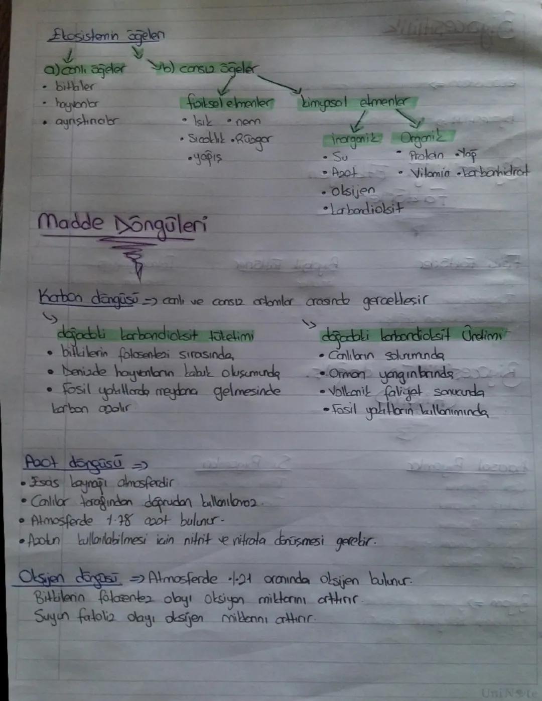 # Biyoceşitlilik
ekosistem => Yeryüzünde canlı ve cansızların Oluşturduğu birlikteliğe denir.
biyoceşitlilik bir bölgedeli genlərin, elosis