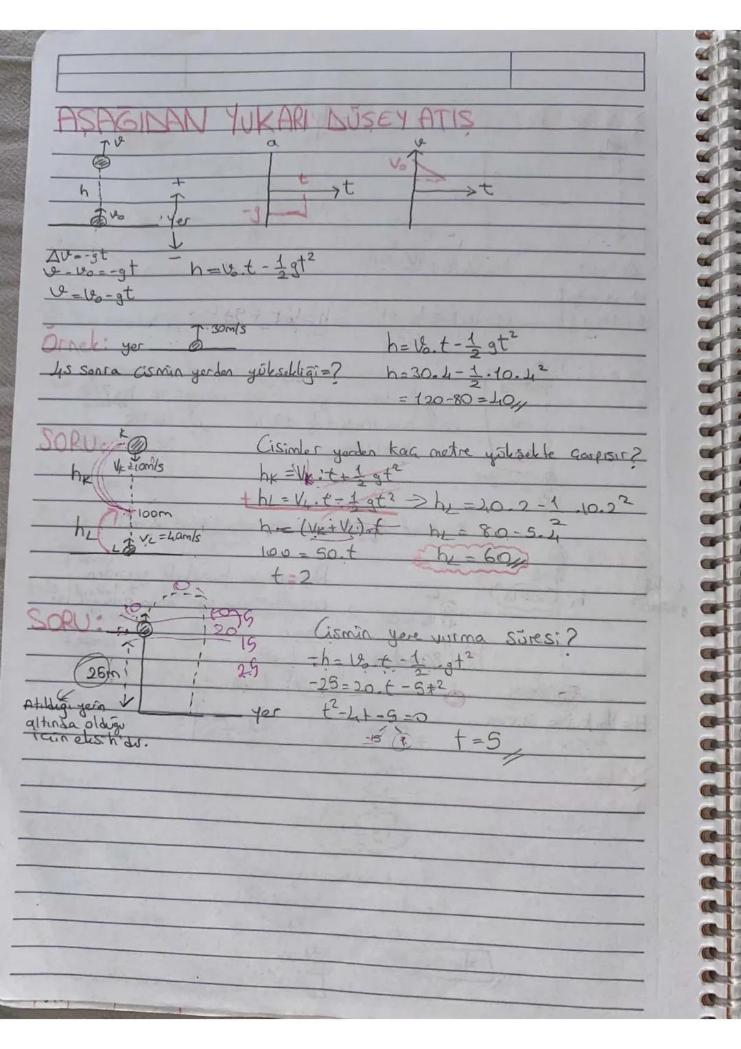 # YUKARIDAN ASAĞI DÜŞEY ATIS
AV
Vo
h
Vort
t
t
2
Av=g-t
V-Vo=g.t
V = Vo+g.t
h-Vo.t+vat
h = vot + ½ gt h=65 +972
5+2
SORU: K
Ji