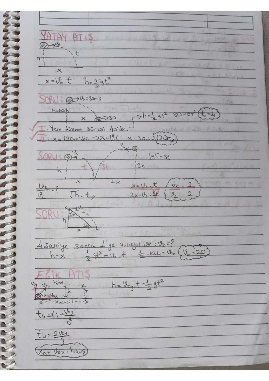 # YUKARIDAN ASAĞI DÜŞEY ATIS
AV
Vo
h
Vort
t
t
2
Av=g-t
V-Vo=g.t
V = Vo+g.t
h-Vo.t+vat
h = vot + ½ gt h=65 +972
5+2
SORU: K
Ji