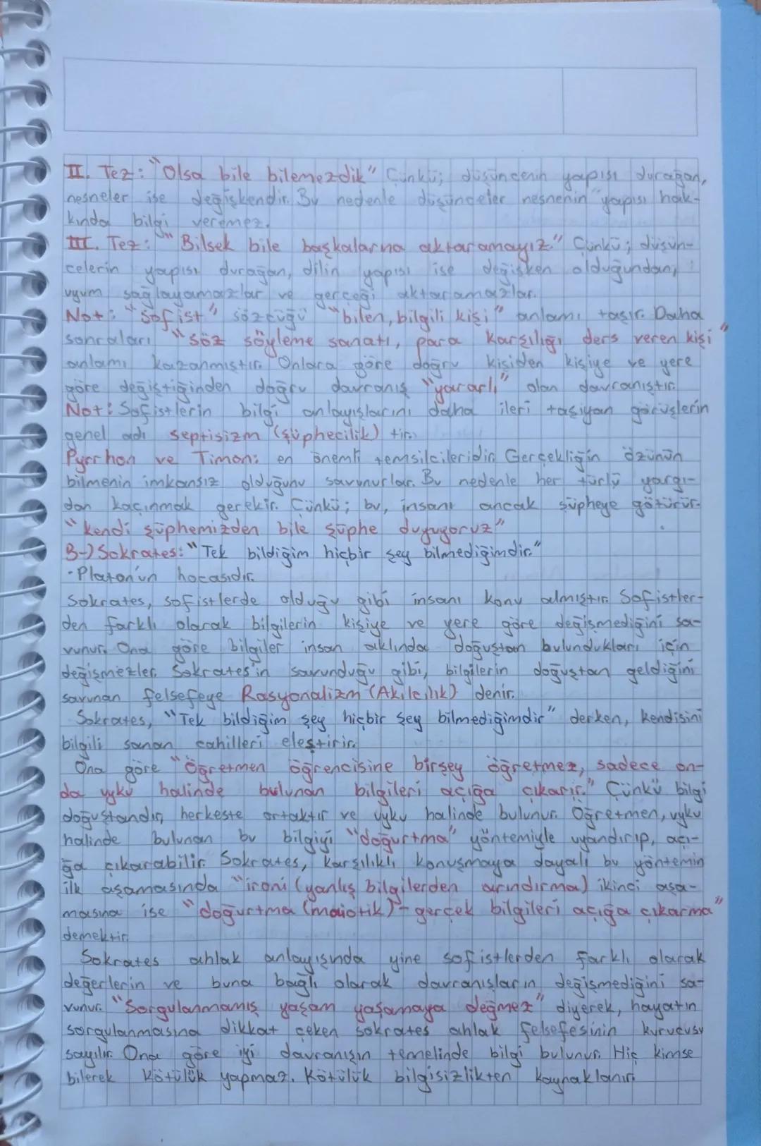 alan
(2-) Doga Felsefesi : Sofistler ve Sokrates.
Not: Antik Yunan Felsefesinde doğayı kendisine konu
Filozoflardan sonra insanı konu alan f