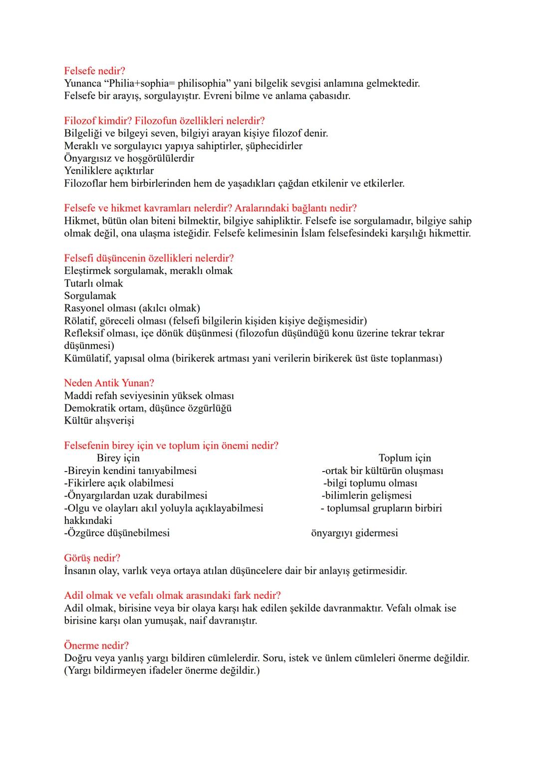 Felsefe nedir?
Yunanca "Philia+sophia= philisophia" yani bilgelik sevgisi anlamına gelmektedir.
Felsefe bir arayış, sorgulayıştır. Evreni bi