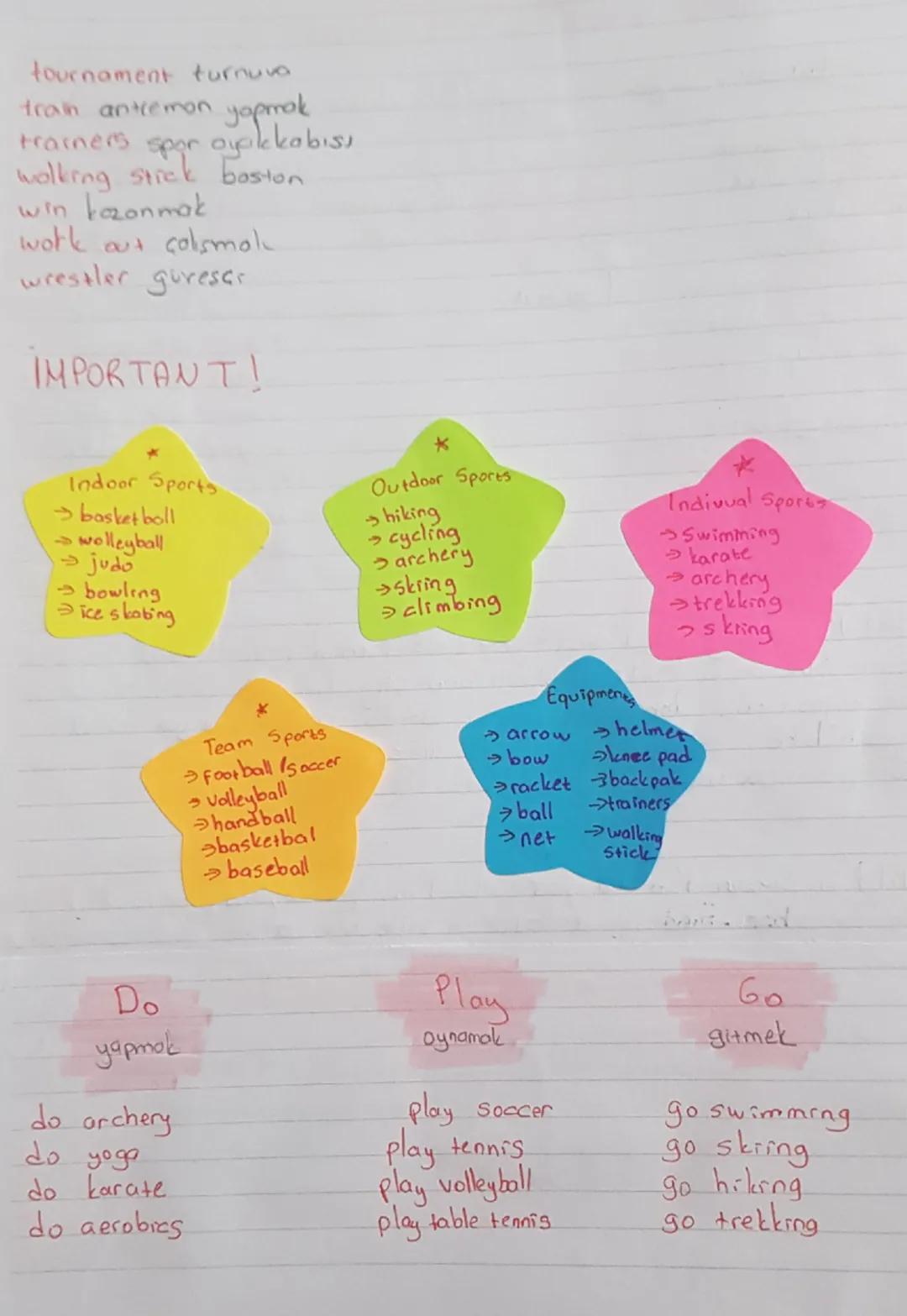 UNIT 25 PORTS
a goal bir got
a point
bir
puan
achieve bosarmak
applaud albaşlamak
application form
archery okçuluk
arrow ok
basuuru
Formu
at